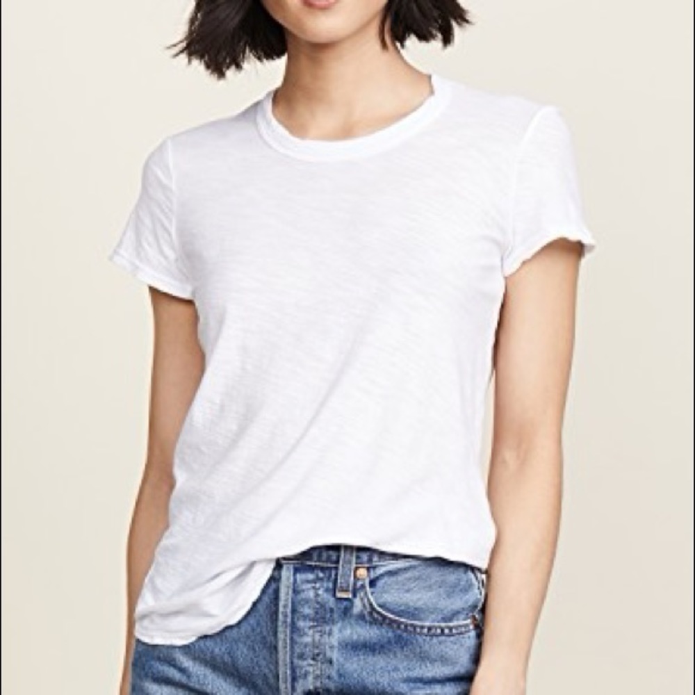 james perse sheer slub crew neck tee